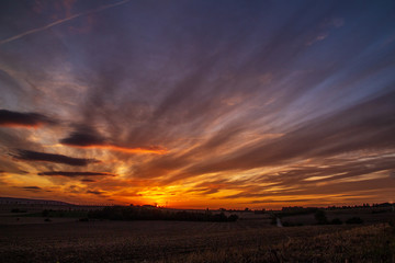 farbenfroher Sonnenuntergang