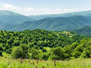 Fototapeta na wymiar South Caucasus mountains in Tavush region of Armenia
