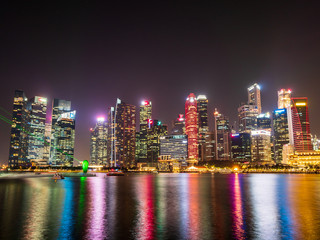 Fototapeta na wymiar シンガポール　マリーナベイ　夜景
