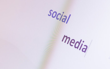 Fototapeta premium Social media on display screen.