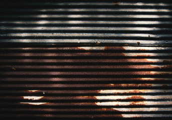 old rusty corrugated metal
