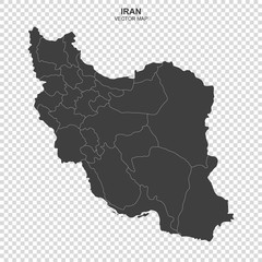 vector map of Iran on transparent background