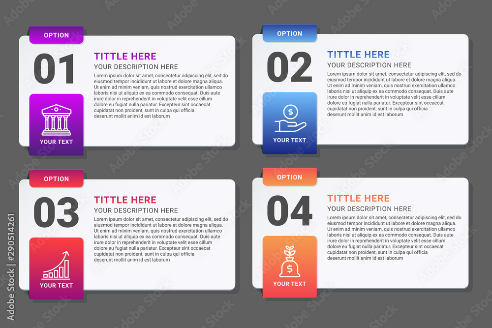 Poster business data visualization.steps process chart. abstract elements of graph, diagram with steps, opt