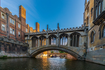 Fototapeta na wymiar August 23, 2019, city tour in Cambridge UK, Cambridge colleges and other tourist attractions.