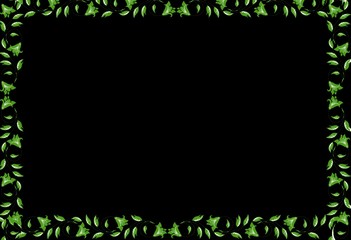 green floral frame