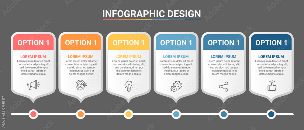 Poster business data visualization.steps process chart. abstract elements of graph, diagram with steps, opt