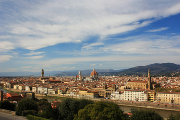 Fototapeta na wymiar Panorama of the medieval city of Florence, Italy