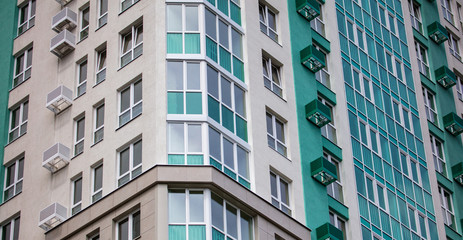 Windows of a new apartment building