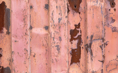 Rusty metal container as abstract background