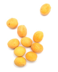 Ripe apricot isolated on a white background