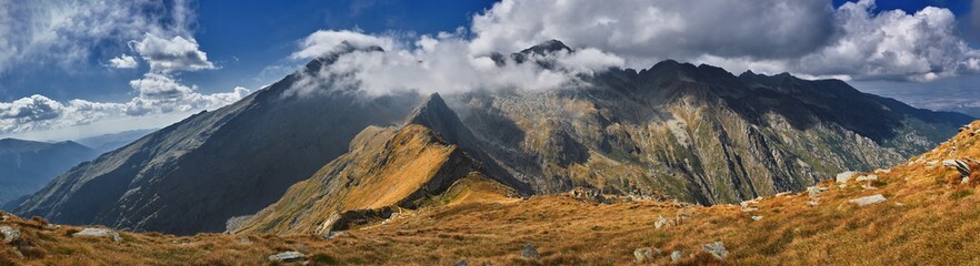 Fototapeta premium Panorama of Carpathian mountains