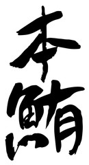 筆文字　本鮪