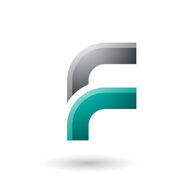 recommend clip art: Black and Green Letter F with Round Corners Illustration