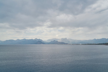 beautiful landscape and cloudy sky