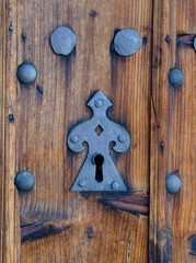 Door lock and keyhole - detail