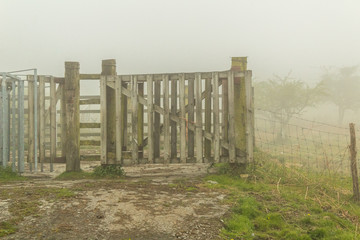 rural door to separate the animals in the mountain