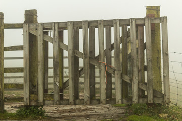 rural door to separate the animals in the mountain