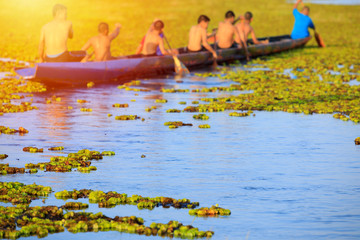 River, Boat, Duckweed, Traditional Fishing Boat