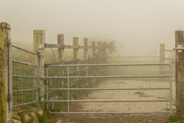 rural door to separate the animals in the mountain