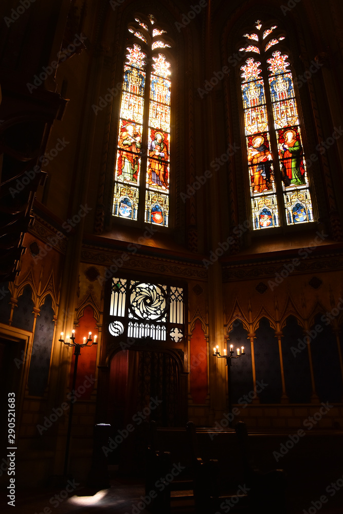 Canvas Prints Interior of the St. Pierre Cathedral in Geneva, Switzerland, today belonging to the Swiss Reformed Church. 