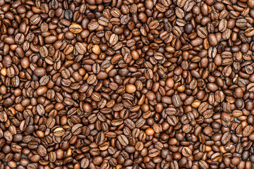 Coffee beans background texture Food drink