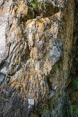 texture of stone lit by the evening sun