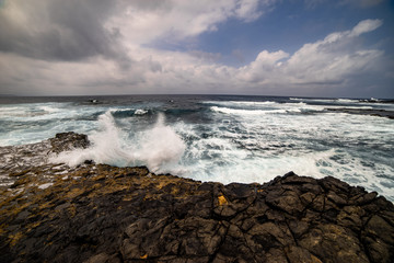 meer, ozean, beach, küste, wasser, himmel, welle, landschaft, fels, natur, welle, fels, abendrot,...