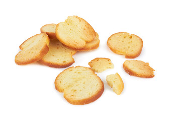 Wheat crackers on white