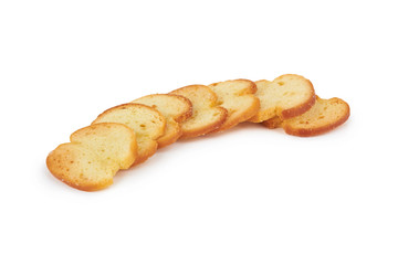 Wheat crackers on white