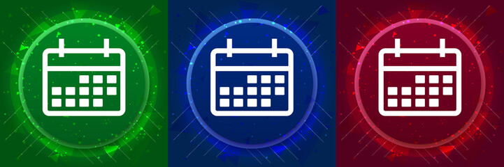 Calendar icon elegant modern design abstract buttons set illustration
