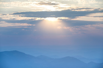 fim de tarde montanhas