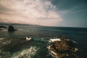 meer, wasser, ozean, himmel, beach, landschaft, k&uuml;ste, natur, blau, abendrot, cloud, fels, fels, gestade, insel, anreisen, k&uuml;stenlinie, felswand, sommer, anblick, cloud, horizont, panorama, welle, mee