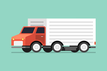 Delivery truck. Delivery service concept. Vector illustration.
