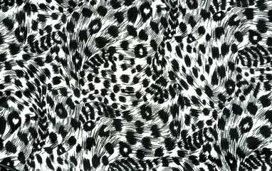 Background leopard, fabric, black and white