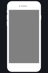 Phone with white frame. Mockup. Vector graphic