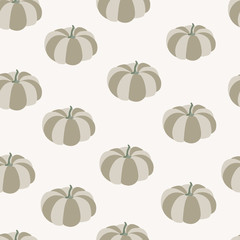 Fall and autumn season seamless pattern. Hand drawn scandinavian style repeated background texture for fabric, textile, wrapping paper, wallpaper surface design.