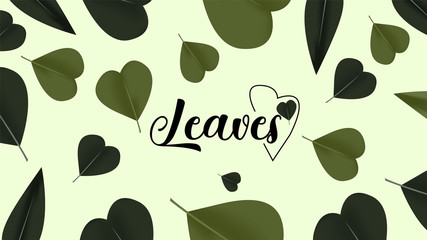 leaves background, leaves vector background, floral art vector, floral background, leaves illustration