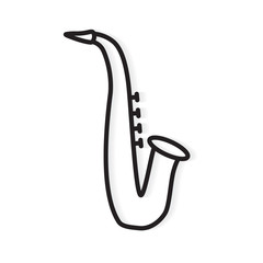 black saxophone icon- vector illustration