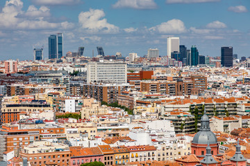 Obraz premium Panoramic aerial view in Madrid, capital of Spain, Europe.