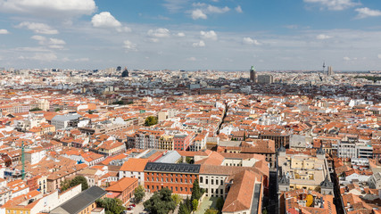 Panoramic aerial view in Madrid, capital of Spain, Europe.