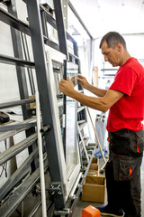 Hard work in aluminium and pvc factory