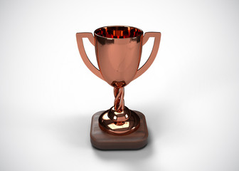 Bronze Trophy 3rd Champions Winner 3D Render