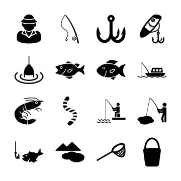 fishing solid icon