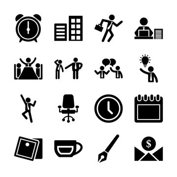 office life solid icons