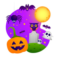 Happy Halloween party, Jack O Lantern, Halloween poster.