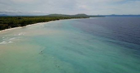 Aerial view Alona beach, near Bohol Sea, Philippines