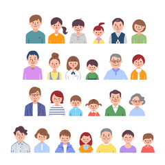 Three generations family facing the front with smile	