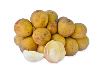 Thai fruit (Longkong fruit) on white background