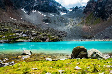 Fototapeta na wymiar small alpine lake in Tyrol twelve