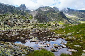small alpine lake in Tyrol